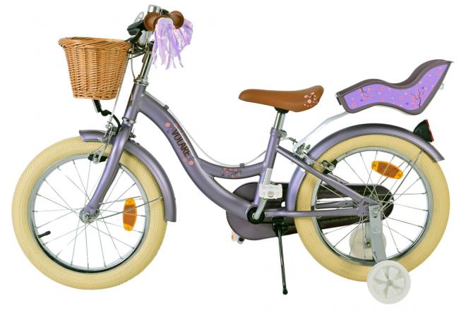 Rower dziecięcy Volare Blossom - Dziewczynki - 16 cali - Fioletowy - Hamulce dwuręczne [CLONE]