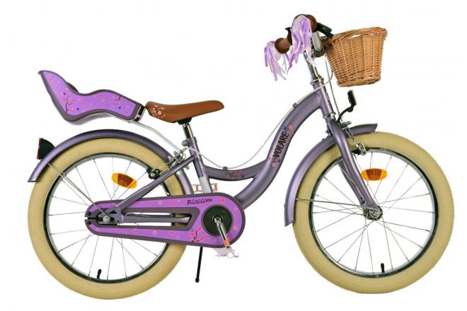 Rower dziecięcy Volare Blossom - Dziewczynki - 18 cali - Fioletowy - Hamulce dwuręczne [CLONE]