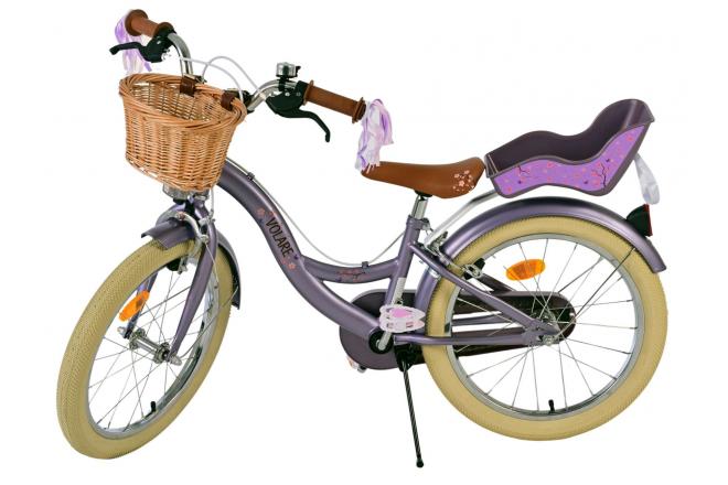 Rower dziecięcy Volare Blossom - Dziewczynki - 18 cali - Fioletowy - Hamulce dwuręczne [CLONE]