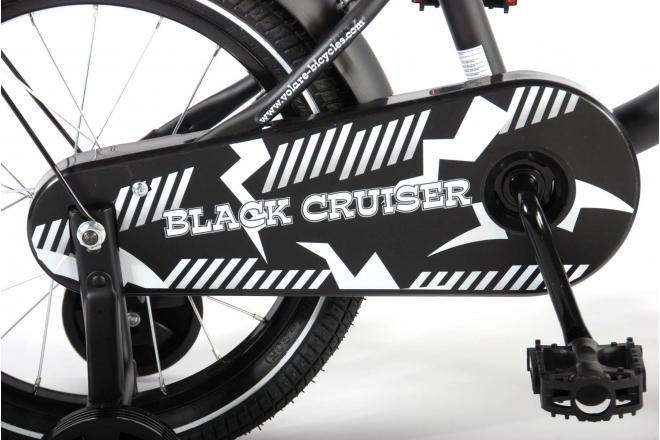 Volare Black Cruiser Rower dziecięcy - Chłopcy - 16 cali - Czarny